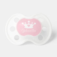 Little Princess Pink Baby Girl Custom Monogram Pacifier at Zazzle