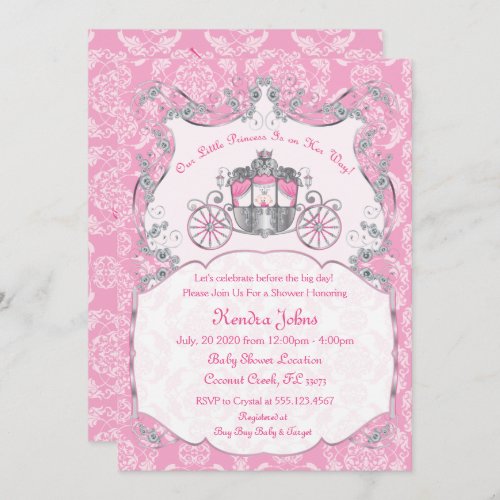 Little Princess Pink Baby Shower Invitations