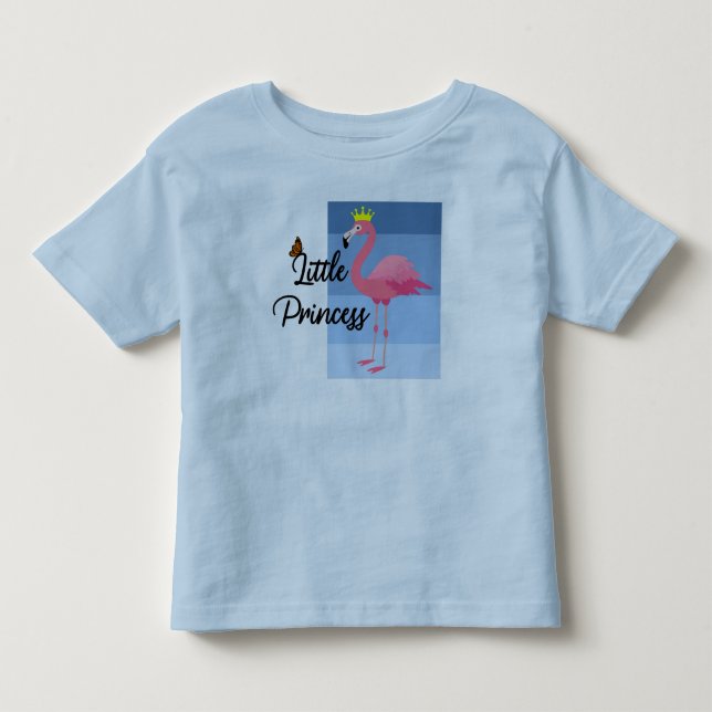 Little Princess Pink Flamingo Design - Toddler Fin Toddler T-shirt (Front)