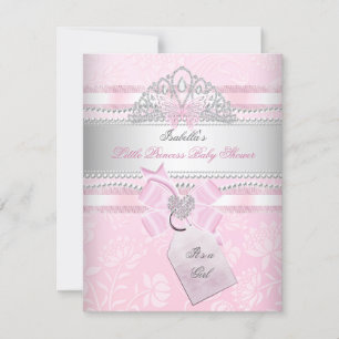 Little Princess Pretty Baby Shower Girl Butterfly Invitation