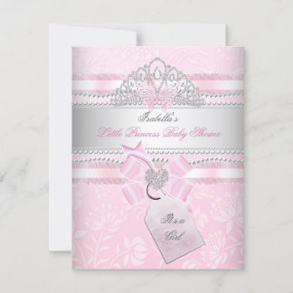 Little Princess Pretty Baby Shower Girl Butterfly Invitation