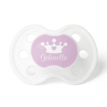 Little Princess Purple Baby Girl Custom Monogram Pacifier