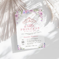 little princess purple floral baby shower