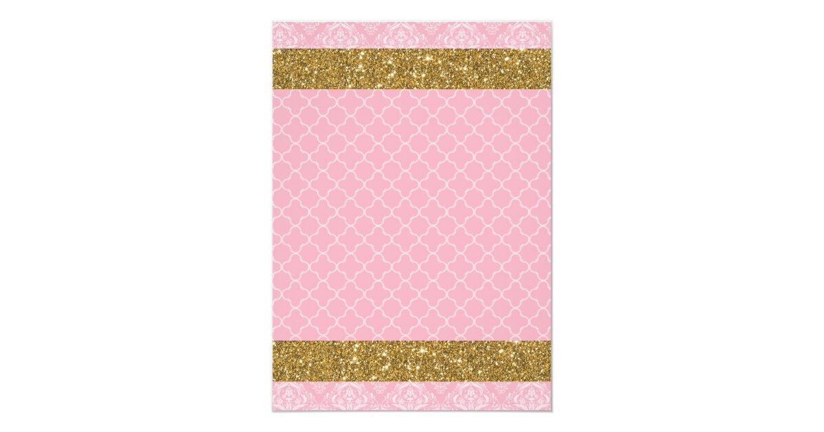 Little Princess Royal Pink and Gold Baby Shower Card | Zazzle