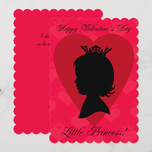 Little Princess Silhouette Valentine's Day  (Front/Back)