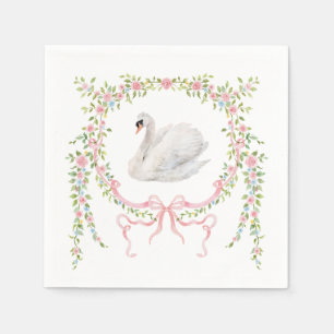 Little Princess Swan Party Girly Napkins