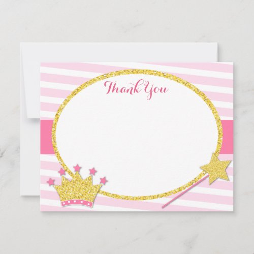 Little Princess Thank You Notes Cards