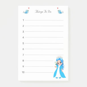 Little Princess Things To Do Lined Post-it Notes