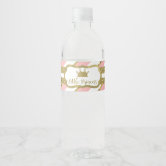 Pink and Gold Little Princess Water Bottle Labels