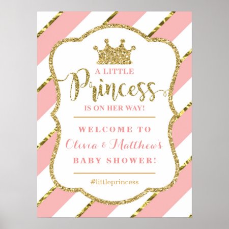 Little Princess Welcome Sign Poster, Baby Shower