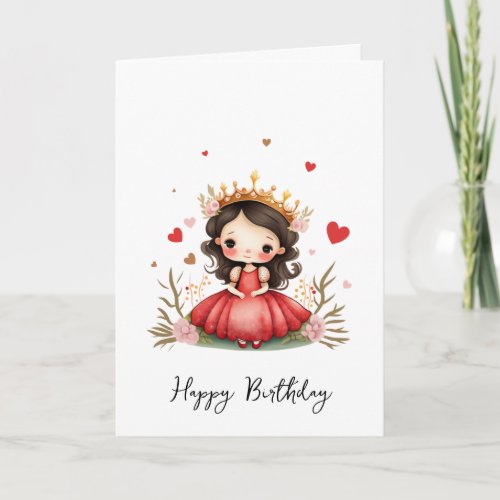 Little princess with red dress
