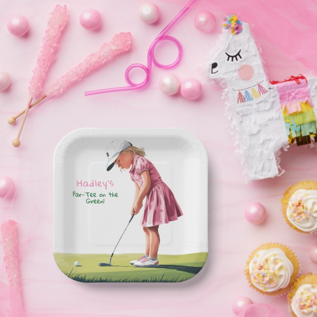 Little Pro In Pink: Birthday on the Green Paper Plates (Party)