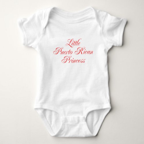 Little Puerto Rican Princess Baby Bodysuit