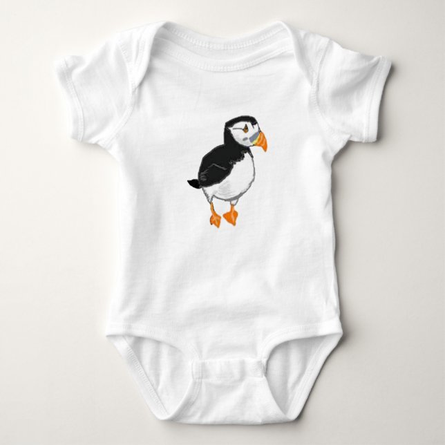 Little Puffin Baby Bodysuit (Front)