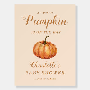 Little Pumkin Fall Baby Shower Welcome Foam Board