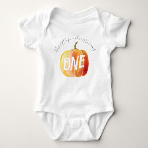 Little Pumpkin 1st Birthday Baby Bodysuit