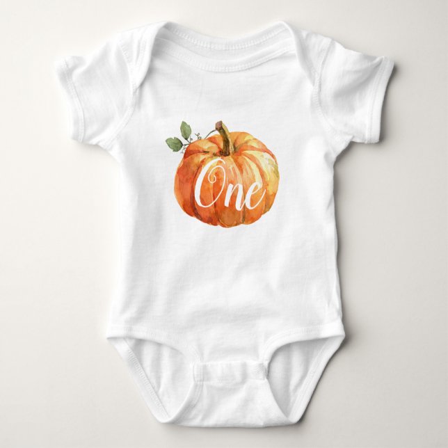 Little Pumpkin 1st Birthday Baby Bodysuit (Front)