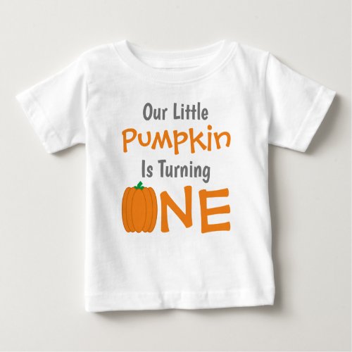 Little Pumpkin 1st Birthday Baby T_Shirt
