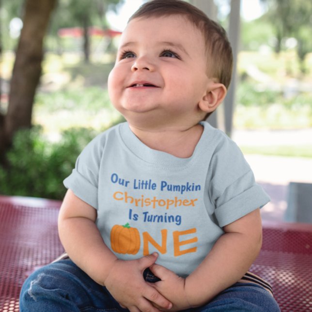 Little Pumpkin 1st Birthday Baby T-Shirt (Creator Uploaded)