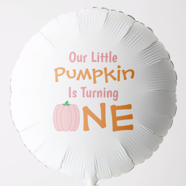 Little Pumpkin 1st Birthday Balloon (Front)