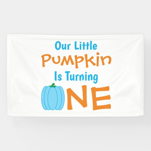 Little Pumpkin 1st Birthday Banner