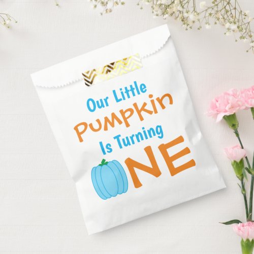 Little Pumpkin 1st Birthday Favor Bag