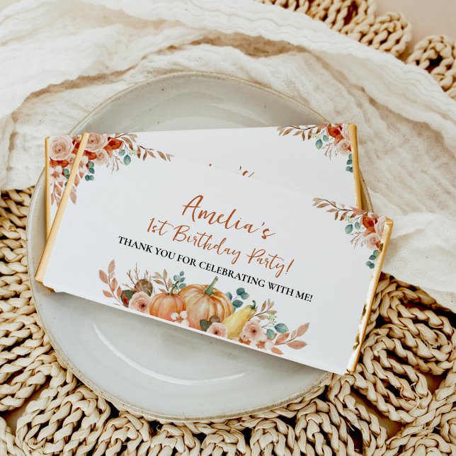 Little Pumpkin 1st Birthday Hershey Bar Favors (Creator Uploaded)