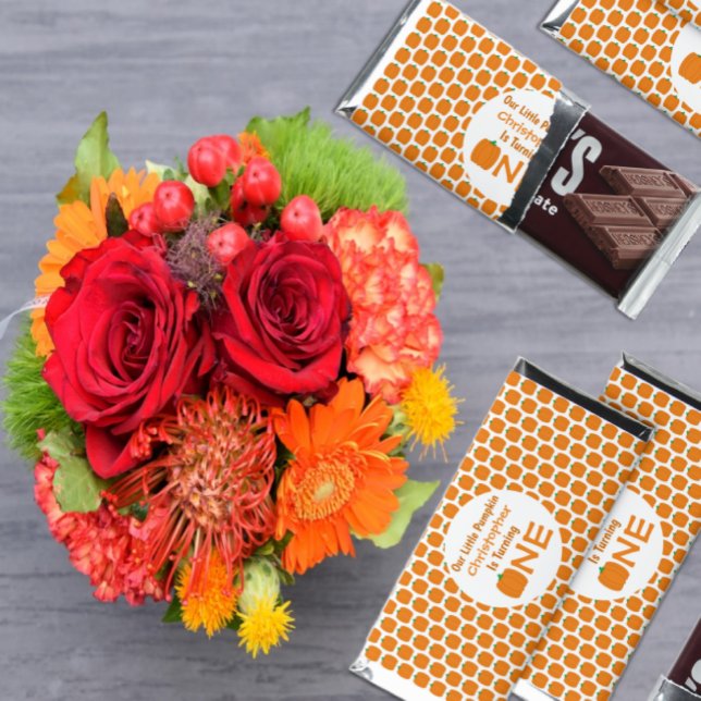 Little Pumpkin 1st Birthday Hershey Bar Favors (Creator Uploaded)
