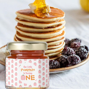 Little Pumpkin 1st Birthday Honey Jar Favors