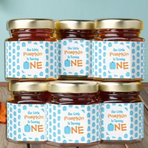 Little Pumpkin 1st Birthday Honey Jar Favors