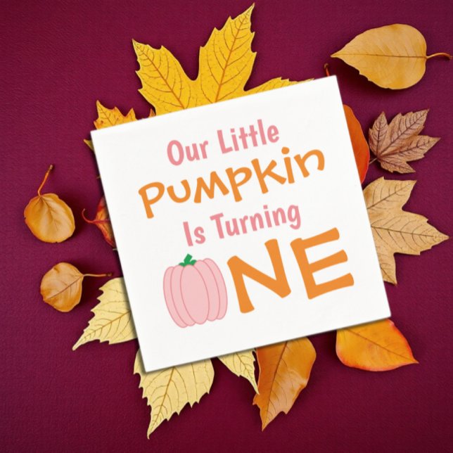 Little Pumpkin 1st Birthday Napkins (Creator Uploaded)