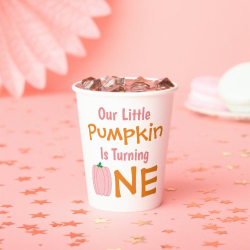 Little Pumpkin 1st Birthday Paper Cups