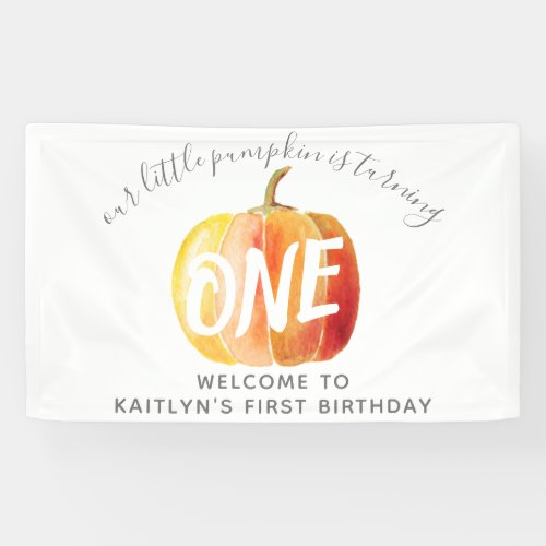 Little Pumpkin 1st Birthday Welcome Banner