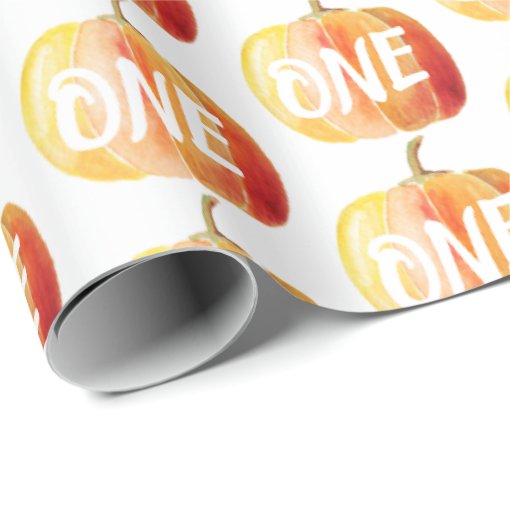 Little pumpkin 1st birthday wrapping paper zazzle