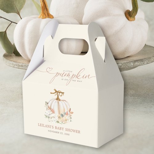 Little Pumpkin Autumn Baby Shower Favor Boxes