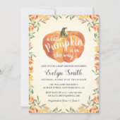Little Pumpkin Autumn Fall Neutral Baby Shower Invitation (Front)