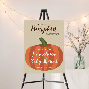 Little Pumpkin Autumn Fall Welcome to Baby Shower Foam Board