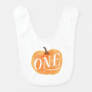 Little Pumpkin Autumn First Birthday Baby Bib
