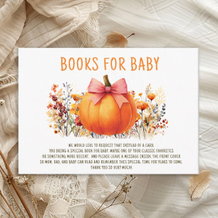 Little Pumpkin Autumn Flowers Girl Books for Baby Enclosure Card