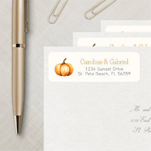 Little Pumpkin Autumn Shower Birthday Label