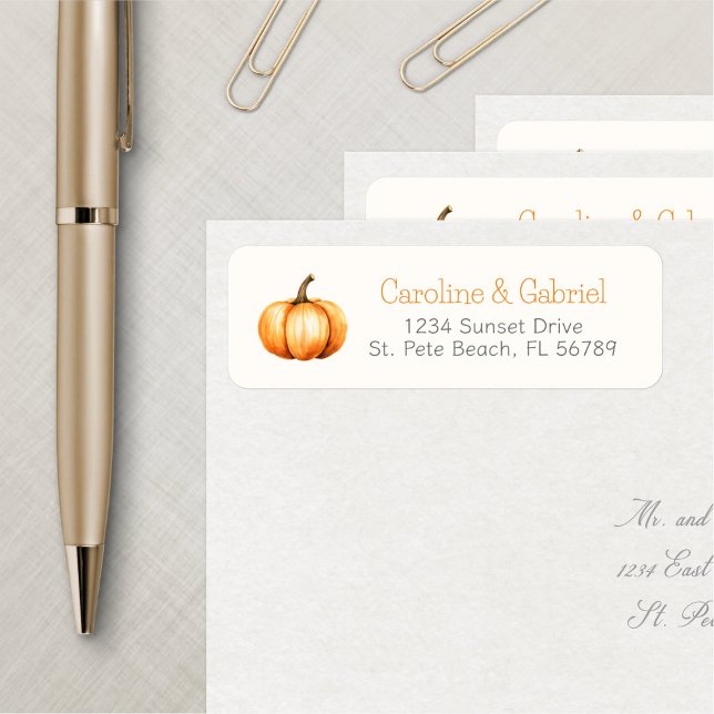 Little Pumpkin Autumn Shower Birthday Label (Creator Uploaded)