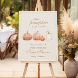 Little Pumpkin Autumn Shower Welcome Foam Board