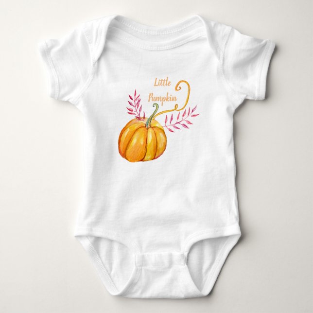 Little Pumpkin Baby Bodysuit (Front)