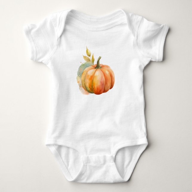 Little pumpkin baby bodysuit is cute (Front)