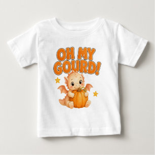 Little Pumpkin Baby Dragon Cute Halloween Baby T-Shirt