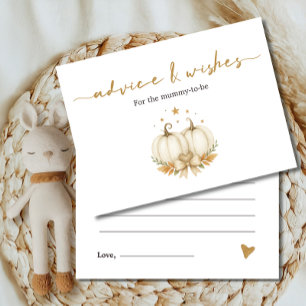 Little Pumpkin Baby Shower Advice & Wishes Mommy Enclosure Card