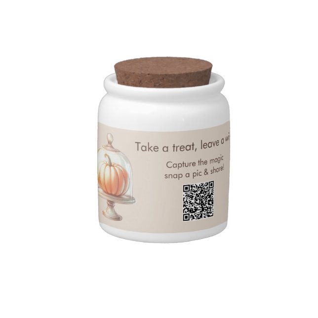 Little Pumpkin Baby Shower – Autumn Chic Candy Jar (Right)