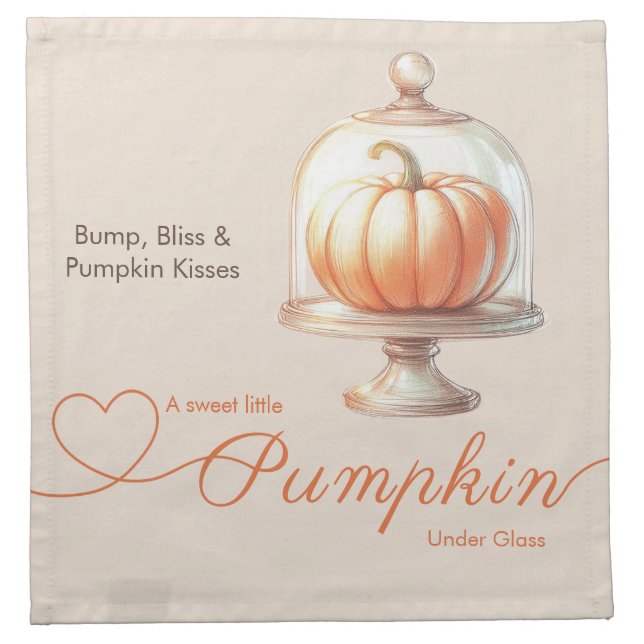 Little Pumpkin Baby Shower – Autumn Chic Cloth Napkin (Front)