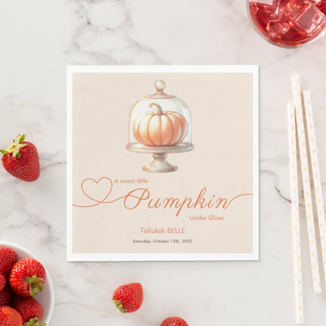 Little Pumpkin Baby Shower – Autumn Chic Napkins (Insitu)
