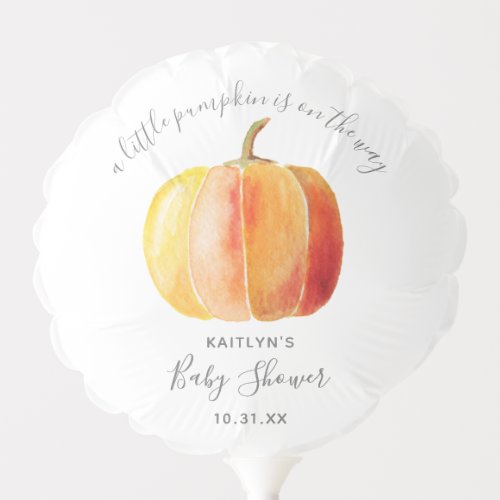 Little Pumpkin Baby Shower Balloon